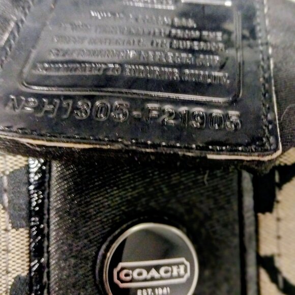 COACH BAG BLACK/TAN SIGNATURE STRIPE SWINGPACK CROSSBODY HANDBAG - Picture 3 of 8